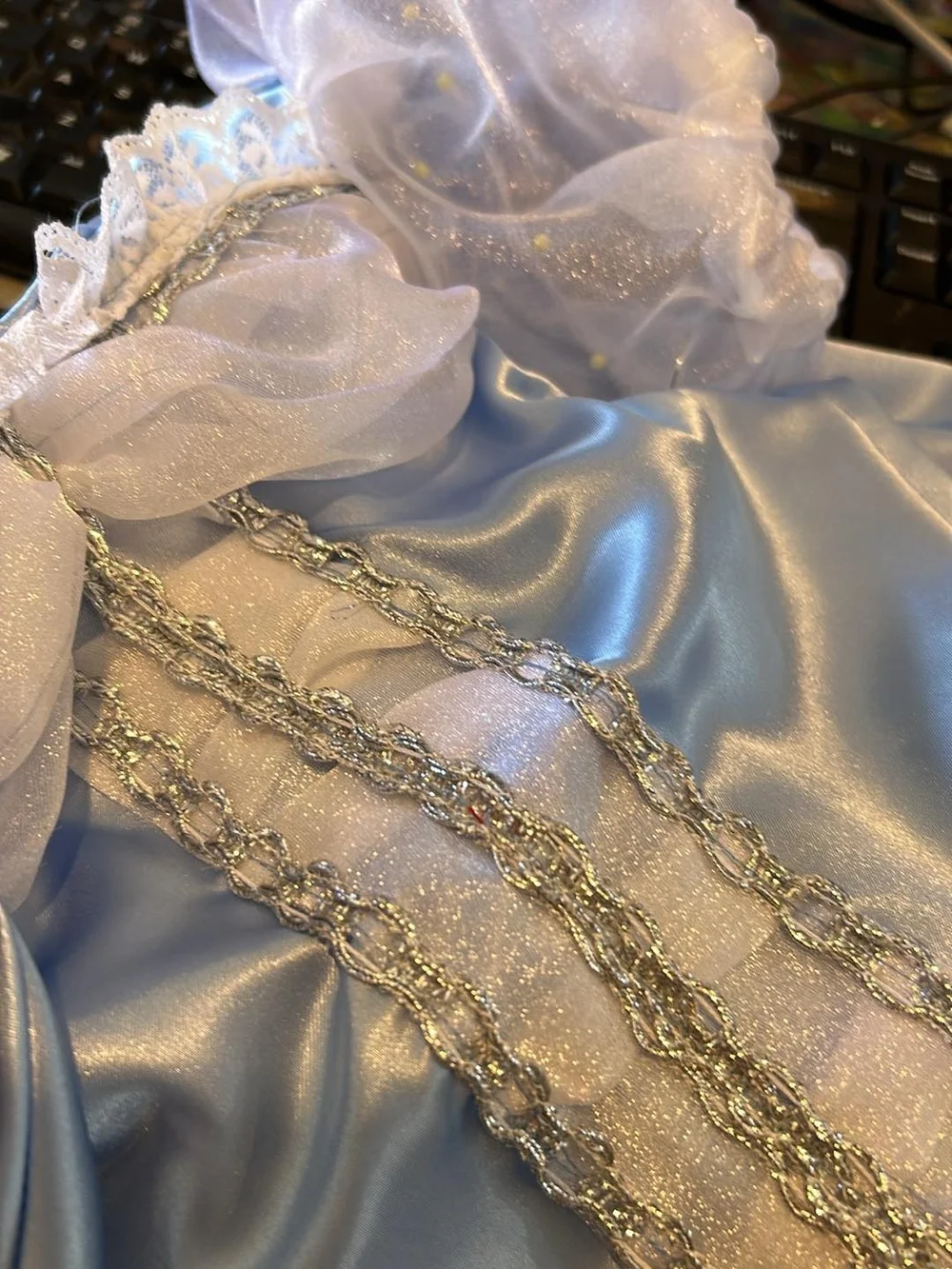 Blue Princess Tutu Dress Kids Costume Cinderella - Picture 3 of 3
